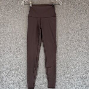 ALO Yoga Chocolate Brown women’s XXS high waist Leggings Stretch athletic